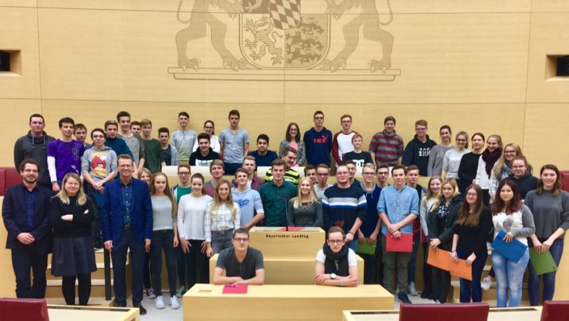 Gemündener Schüler im Bayerischen Landtag